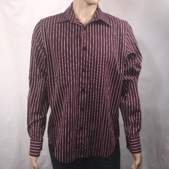 Express 1MX Modern Fit Long Sleeve Button Down - Picture 1 of 8